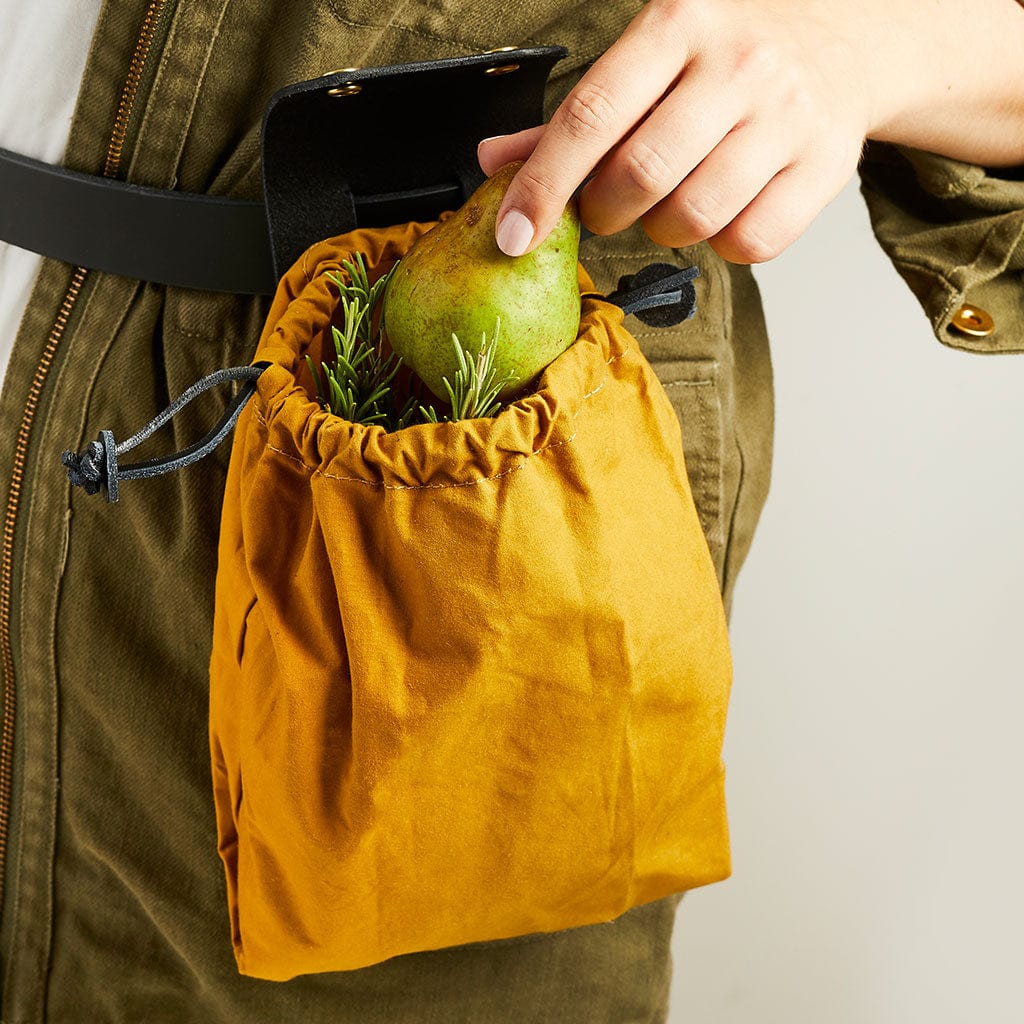 Canvas Foraging Bag with Personalised Leather Casing MGB