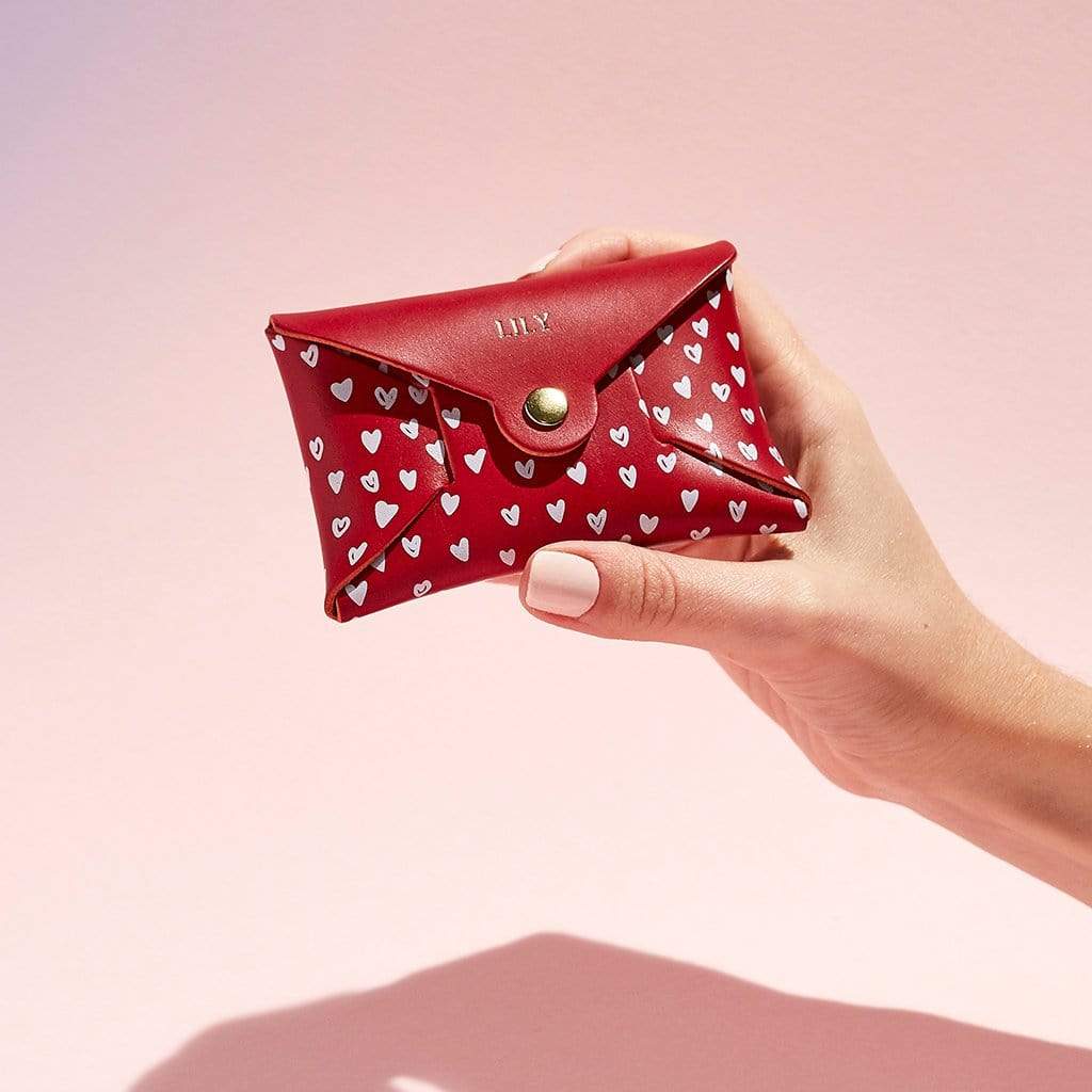 "Evelyn" Card + Coin Purse in Red SBRI