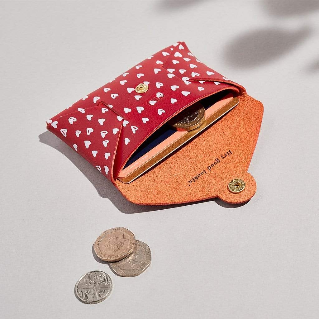 "Evelyn" Card + Coin Purse in Red SBRI