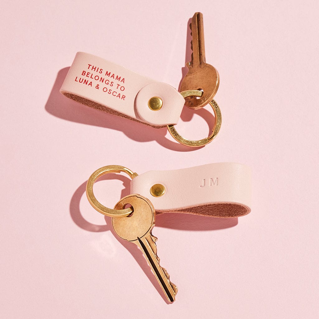 Personalised 'Any Message' Leather Keyring Sbri Studio