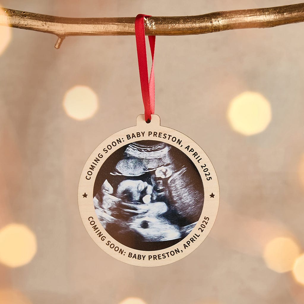 Personalised Baby Scan Christmas Bauble CGL