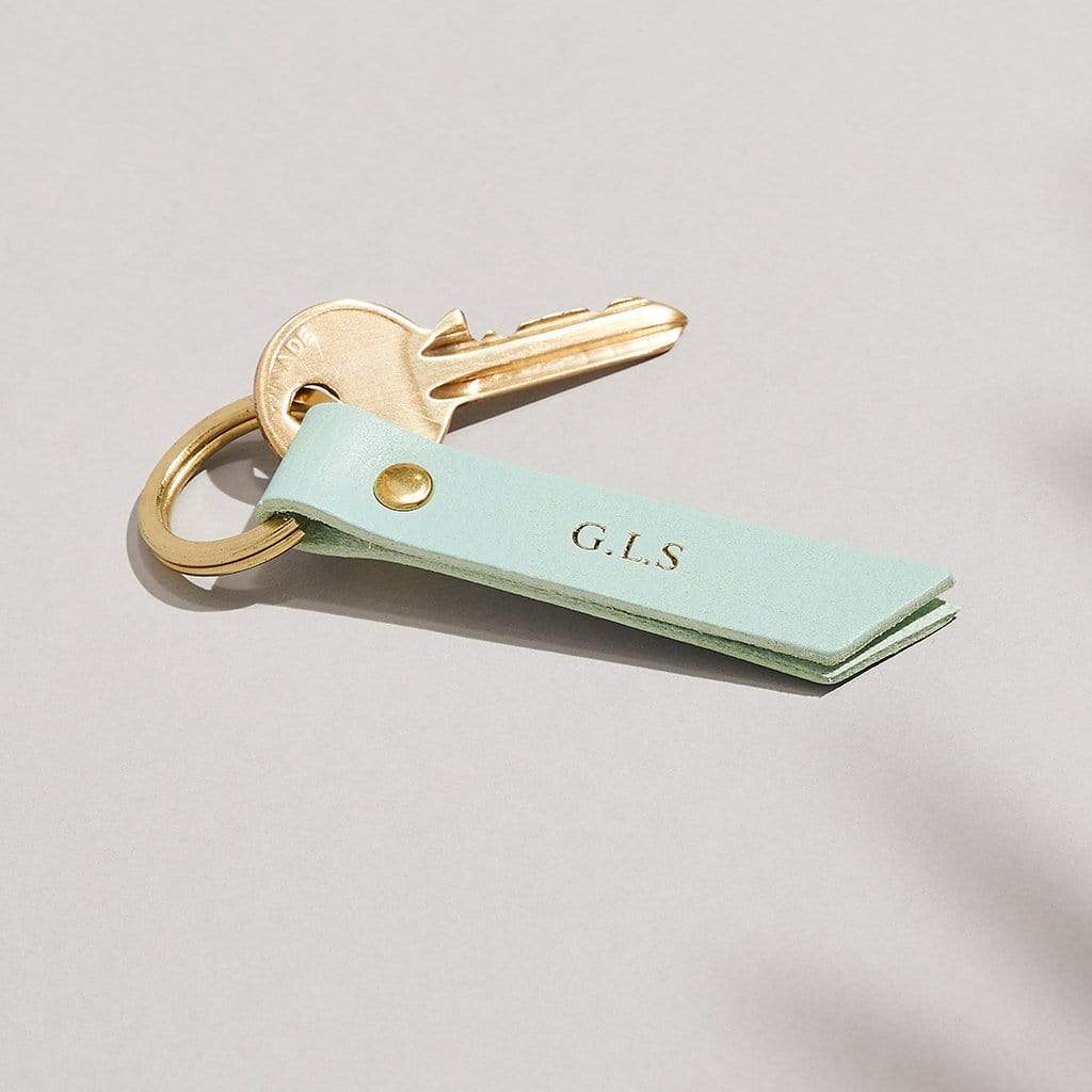 Personalised Colourful Leather Keyring SBRI