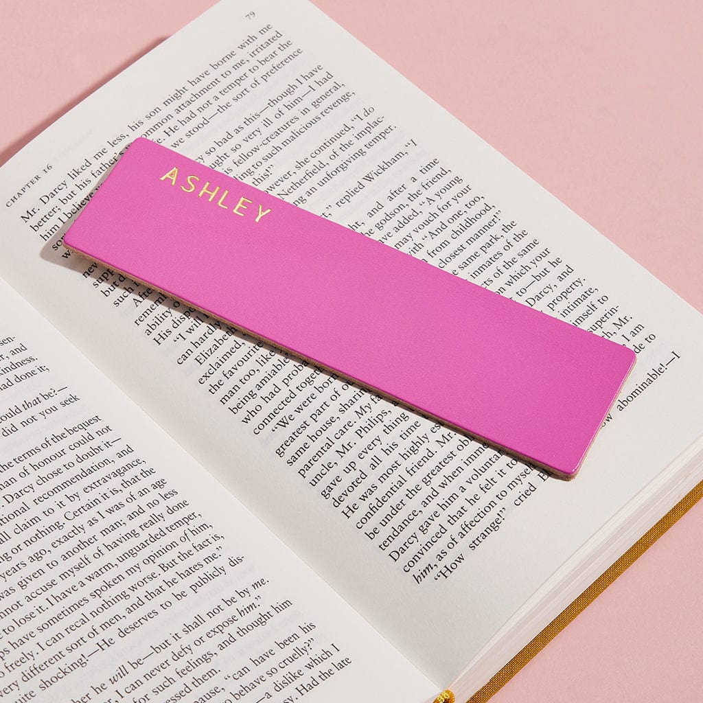 Personalised Leather Bookmark SBRI