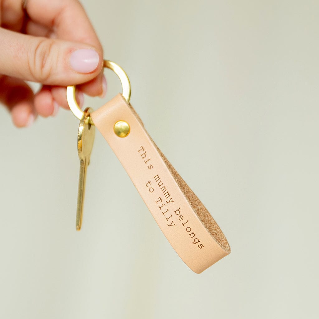 Personalised Leather Loop Keyring CGL