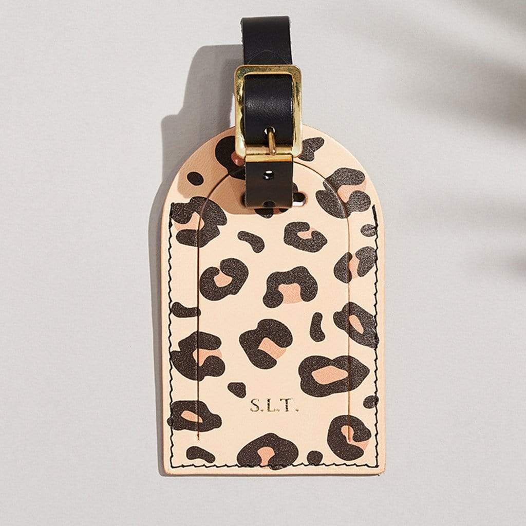 Personalised Leather Luggage Tag SBRI