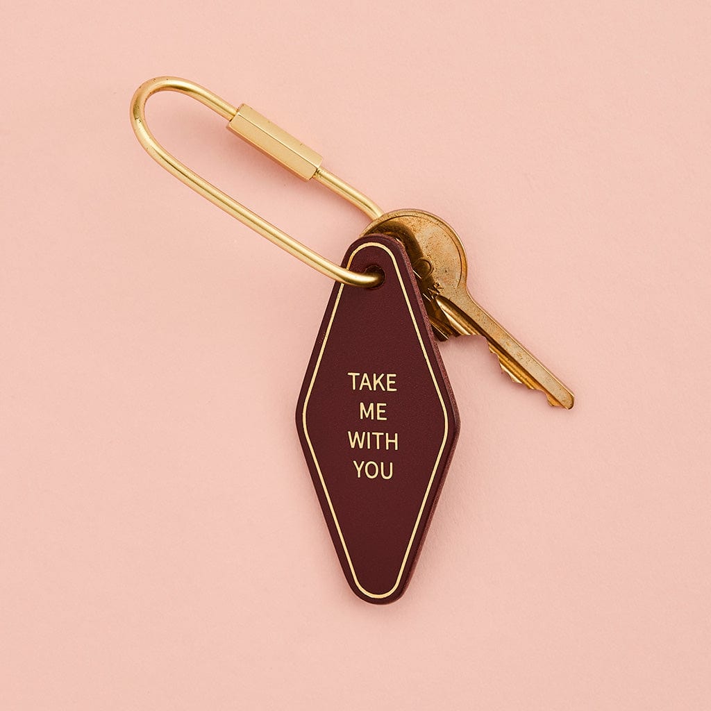 Personalised Leather Motel Keyring SBRI