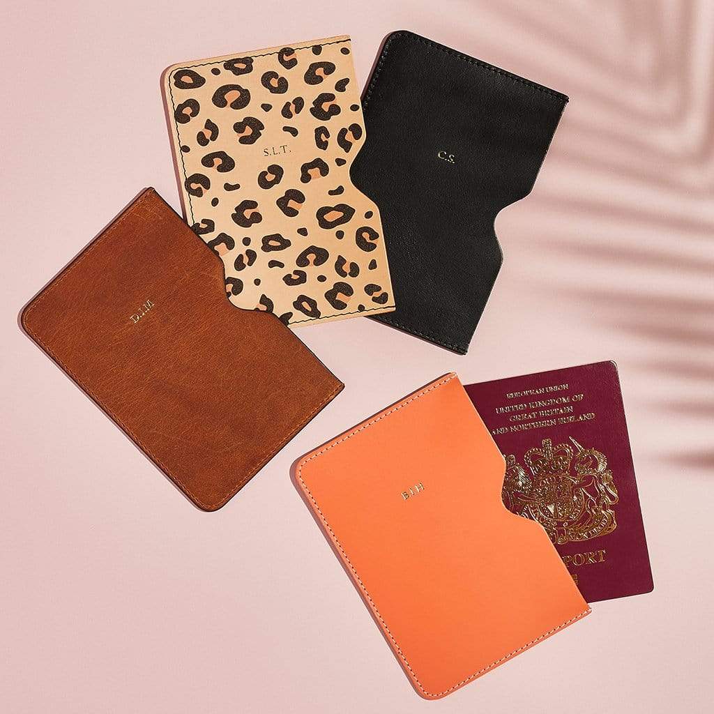 Personalised Leather Passport Holder SBRI