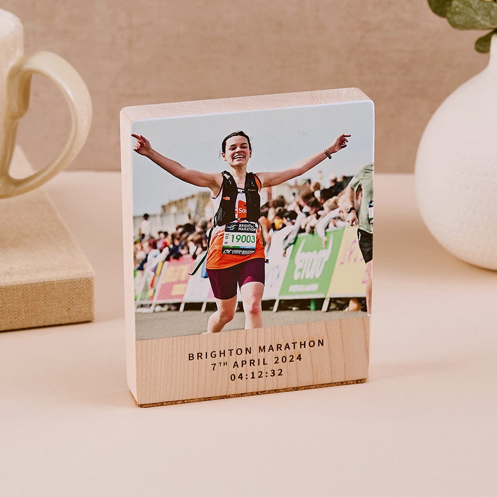 Personalised Marathon Runner Photo Block CGL