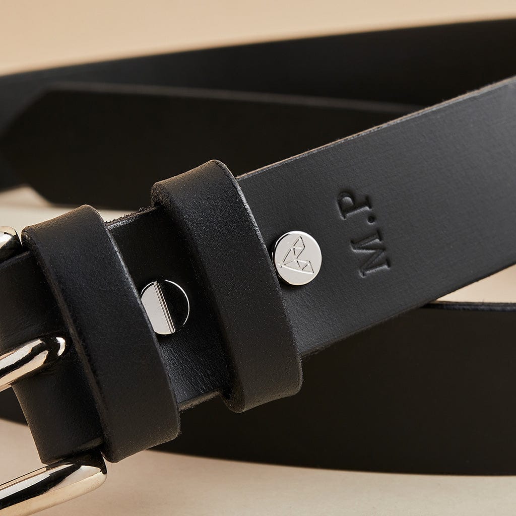 Personalised Men's Leather Belt with Handwritten Message MGB