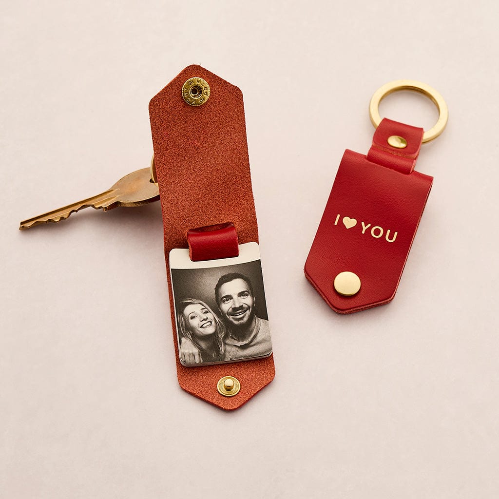 Personalised Multi-Photo Leather Case Keyring CGL