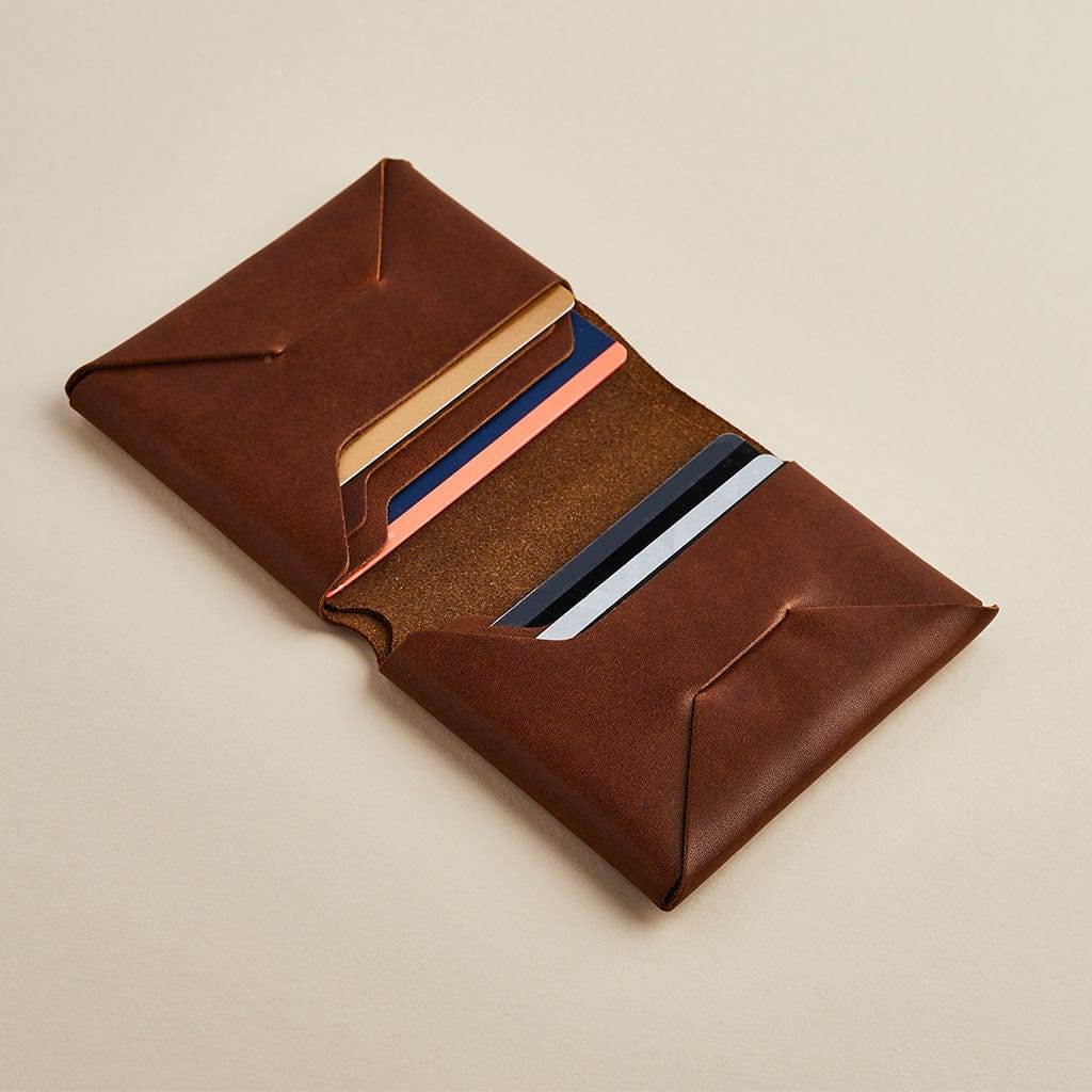 Personalised Origami Leather Wallet Man & Bear