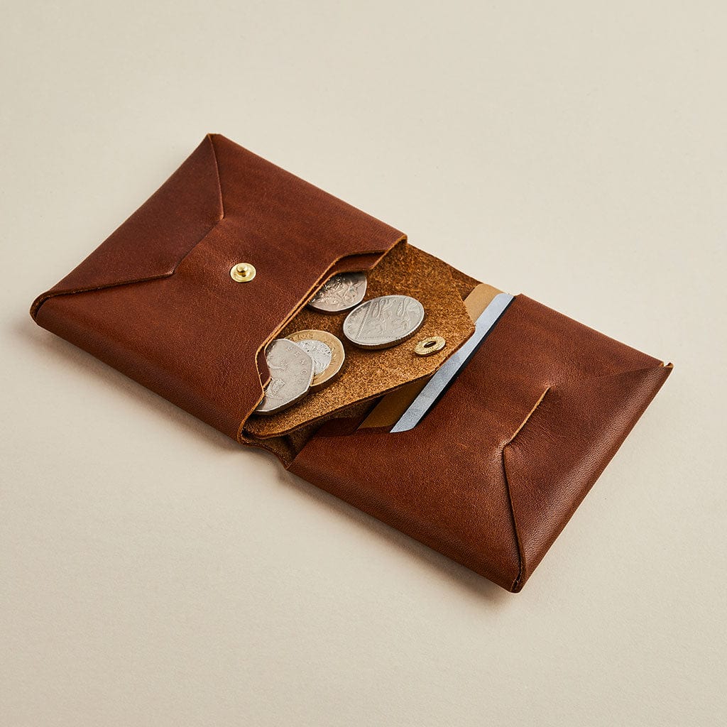 Personalised Origami Leather Wallet With Coin Purse Man & Bear