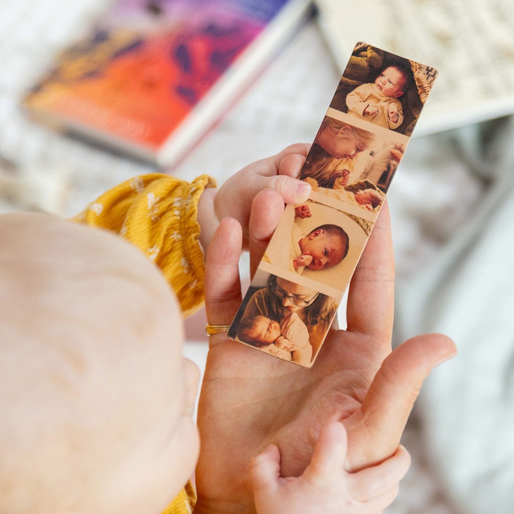 Personalised Photo Strip Leather Bookmark CGL