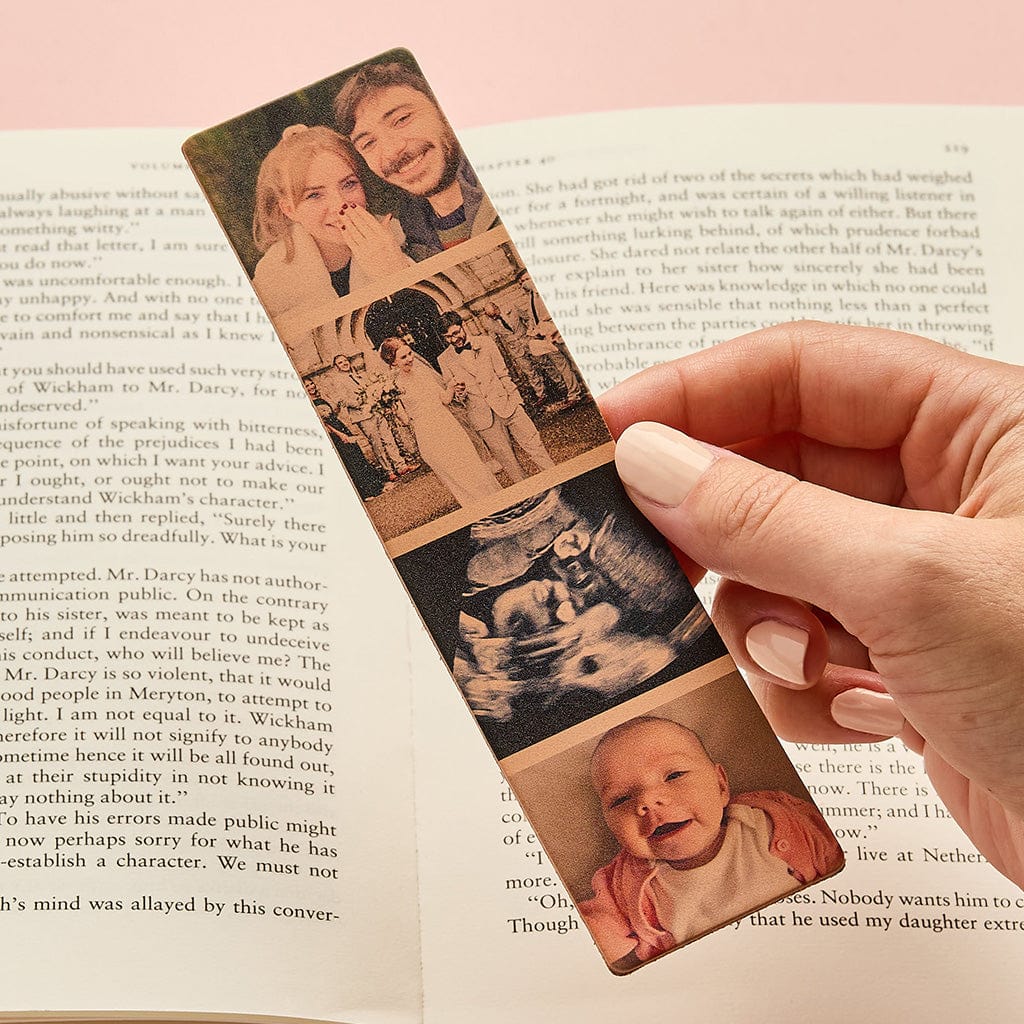 Personalised Photo Strip Leather Bookmark CGL