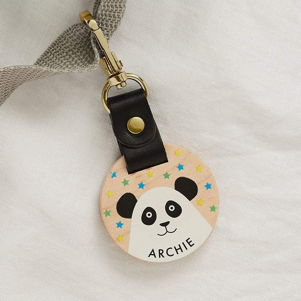 Personalised School Bag Tag Panda CGL