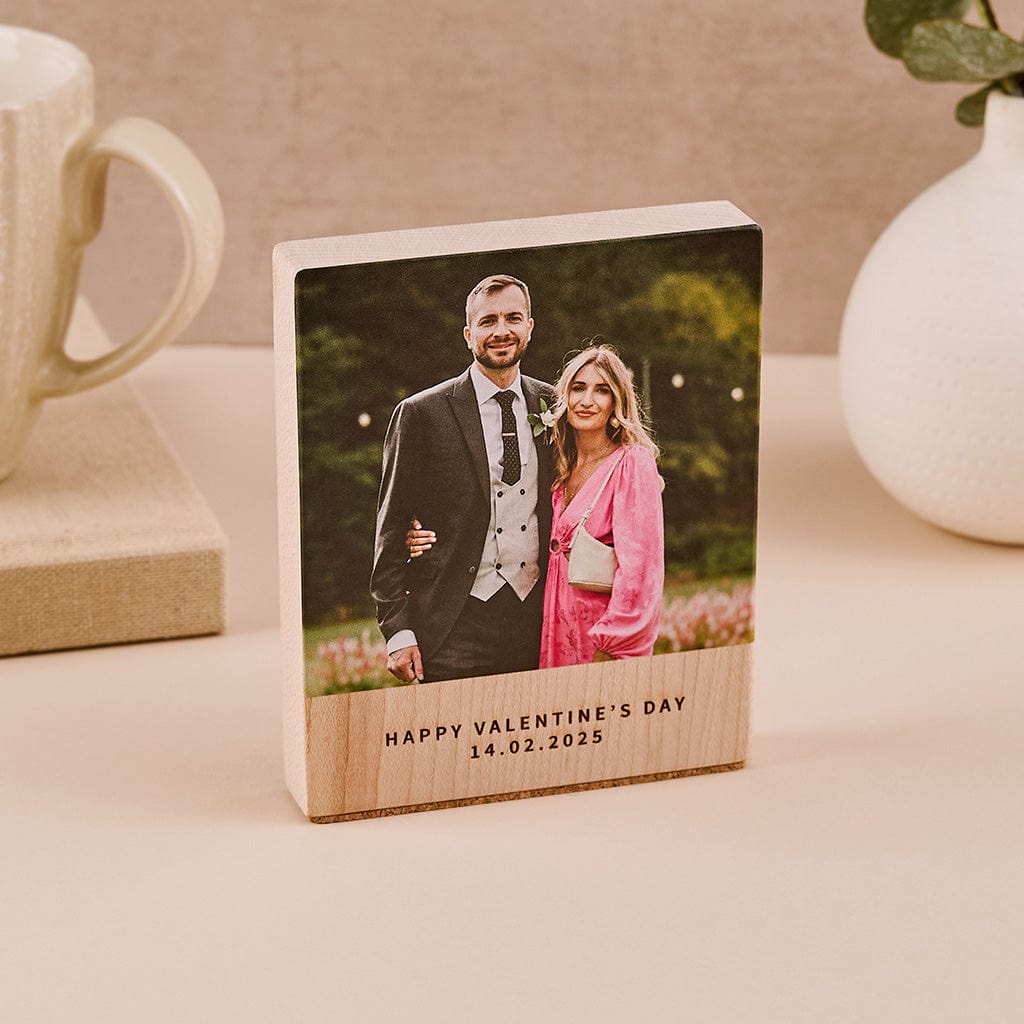 Personalised Wood Desk Photo Block CGL