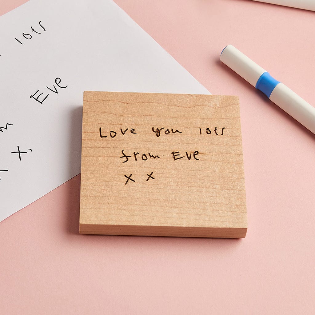 Personalised Wooden Handwriting Coaster CGL