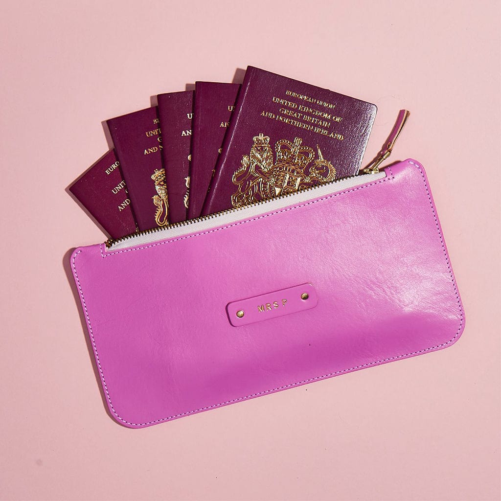 Personalised Zipped Passport Pouch SBRI